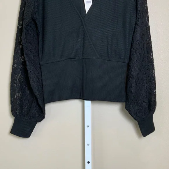 Anthropologie Lace-Sleeve Sweater Top - Picture 10 of 16